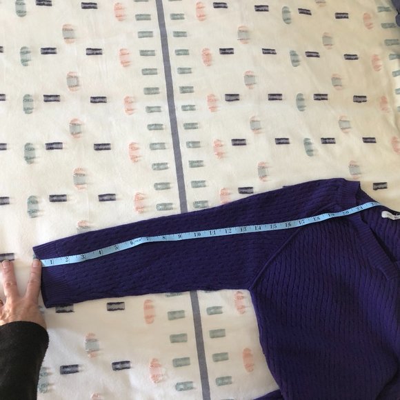 Purple cotton-blend sweater - Picture 9 of 10